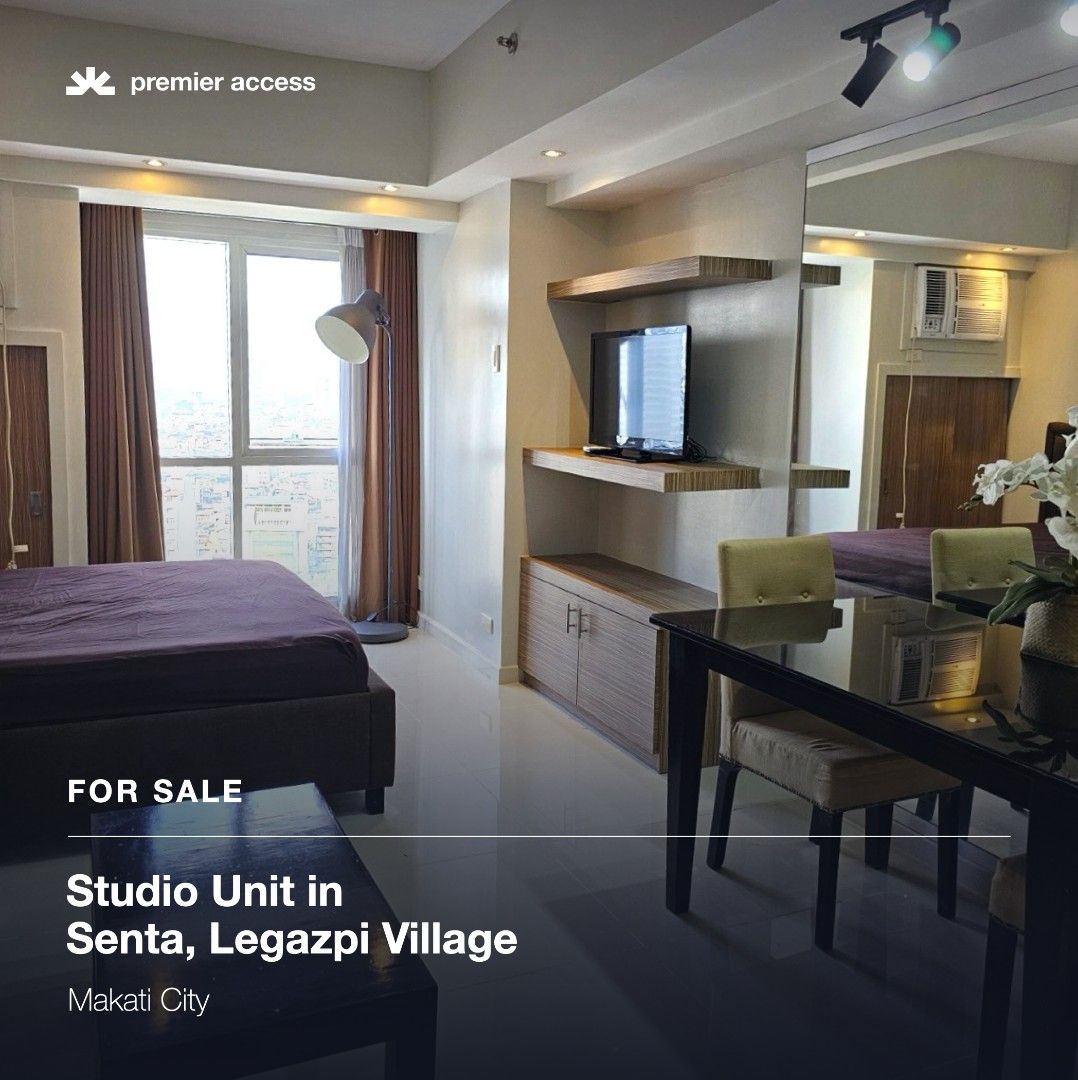Studio Unit in Senta Makati (Category: Apartments & Condos) located in Paranaque City. Submitted by maragamboa (Listing ID 1428637813, Image 1). Description: FOR SALE: Senta Makati Studio 32 sqm 1 Parking Space Fully Furnished Overlooking Legazpi Park PHP 11.5M.