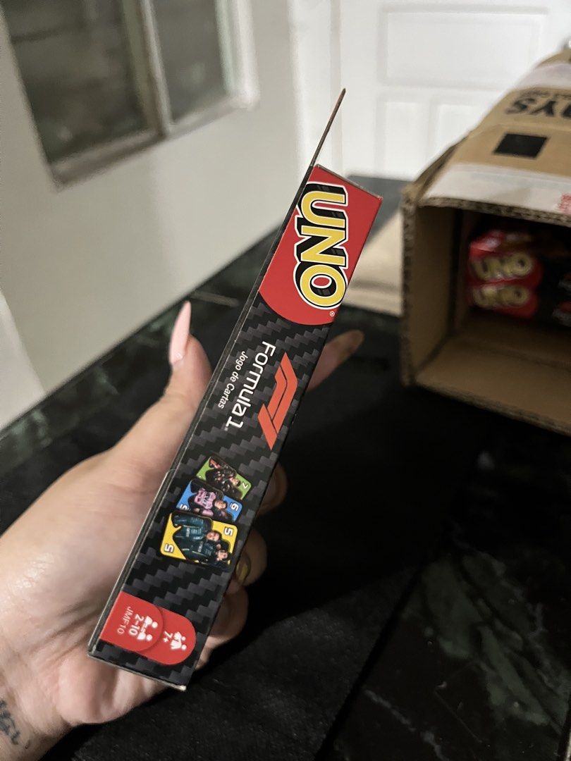 UNO Formula 1 Card Game (Category: Board Games & Puzzles) located in Marikina City. Submitted by alecxtorres (Listing ID 1428616520, Image 2). Description: Brand New ON HAND 5 pcs left + Shipping shouldered by buyer via lalamove/grab/j&t for nationwide shipping Pick up in Nangka Marikina Mode of payment: gcash.