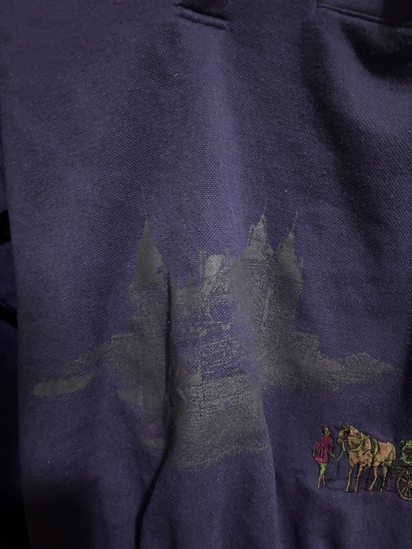 Vintage Embroidered Sweatshirt (Category: Coats, Jackets and Outerwear) located in Antipolo. Submitted by jerom19 (Listing ID 1428715902, Image 2). Description: Polo longsleeve purple Dimes - 23x26.