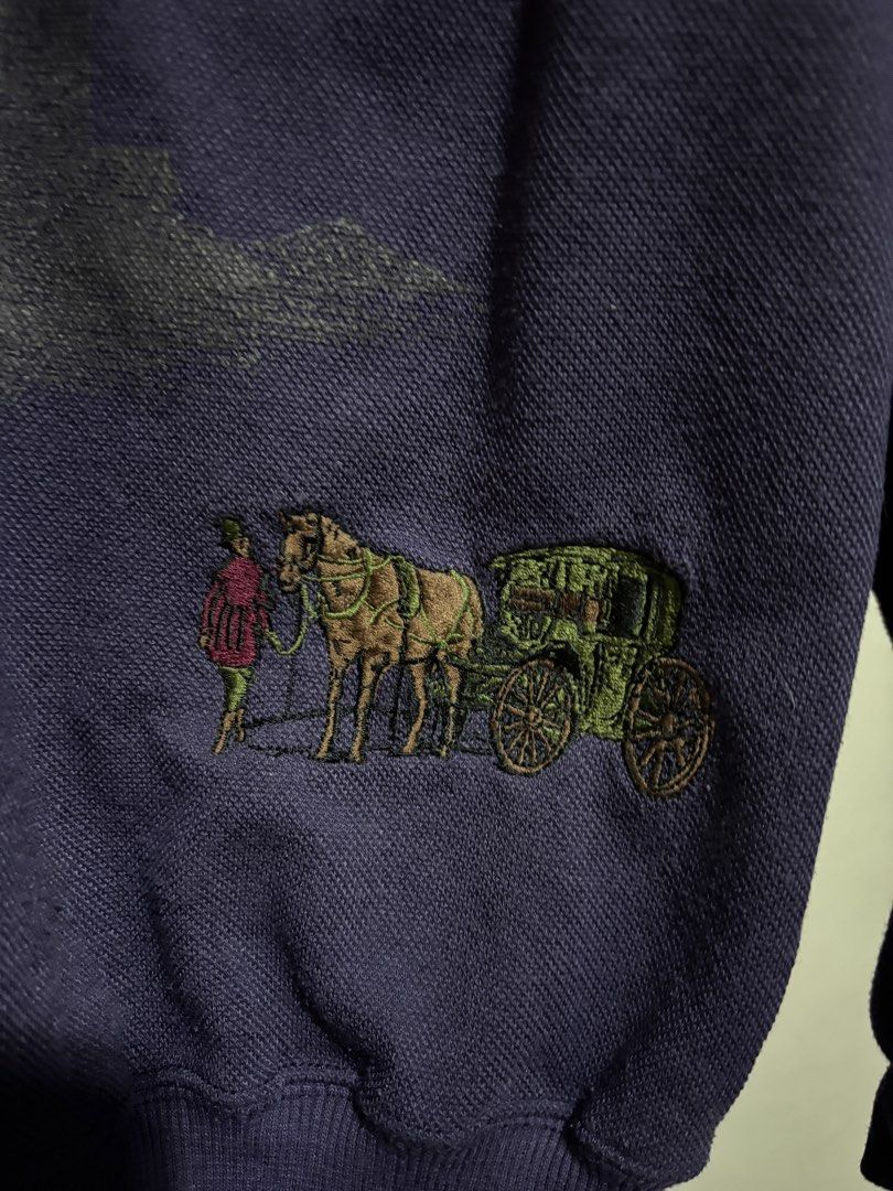 Vintage Embroidered Sweatshirt (Category: Coats, Jackets and Outerwear) located in Antipolo. Submitted by jerom19 (Listing ID 1428715902, Image 3). Description: Polo longsleeve purple Dimes - 23x26.