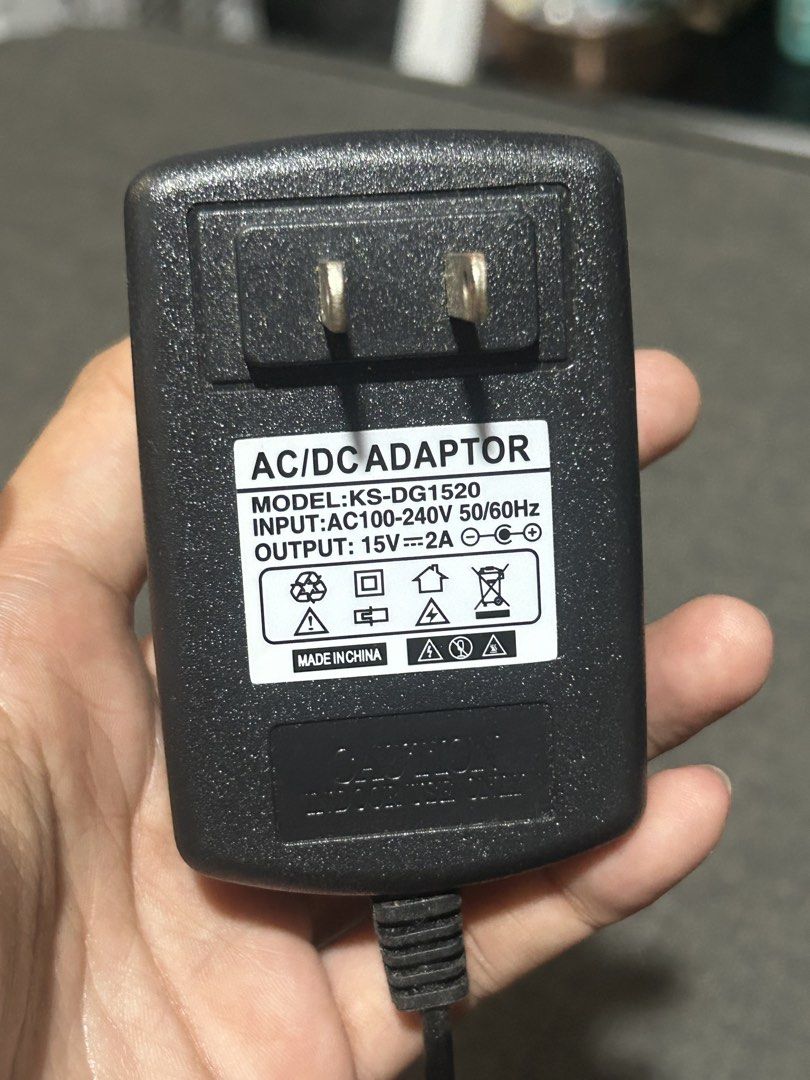 15V2A Power Adapter Speaker Audio/Scanner Charging Cable Universal (Category: Chargers & Cables) located in General Trias. Submitted by aprilocampo0412 (Listing ID 1428886518, Image 3). Description: 15V2A Power Adapter Speaker Audio/Scanner Charging Cable Universal 1.5A/1A.