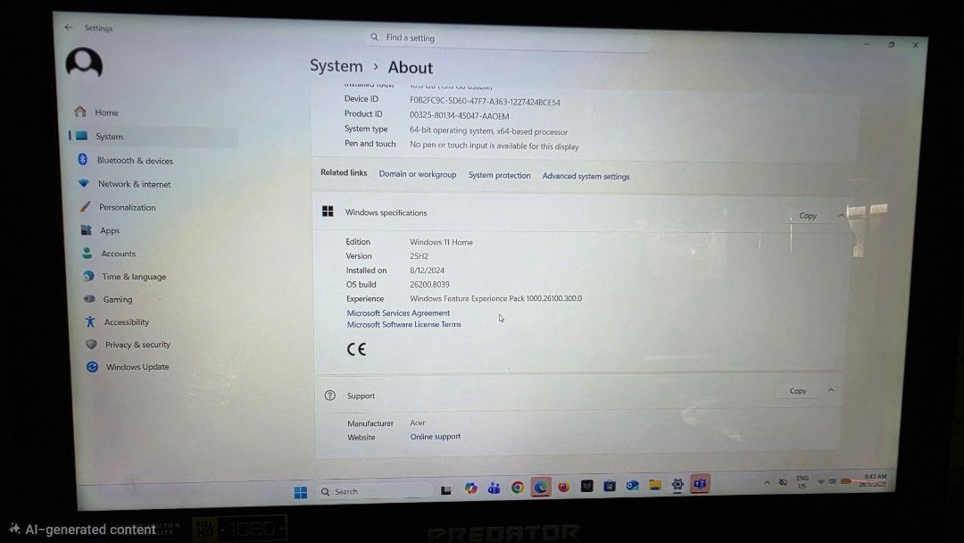 Acer Predator Helios 300 Gaming Laptop412355742422149122