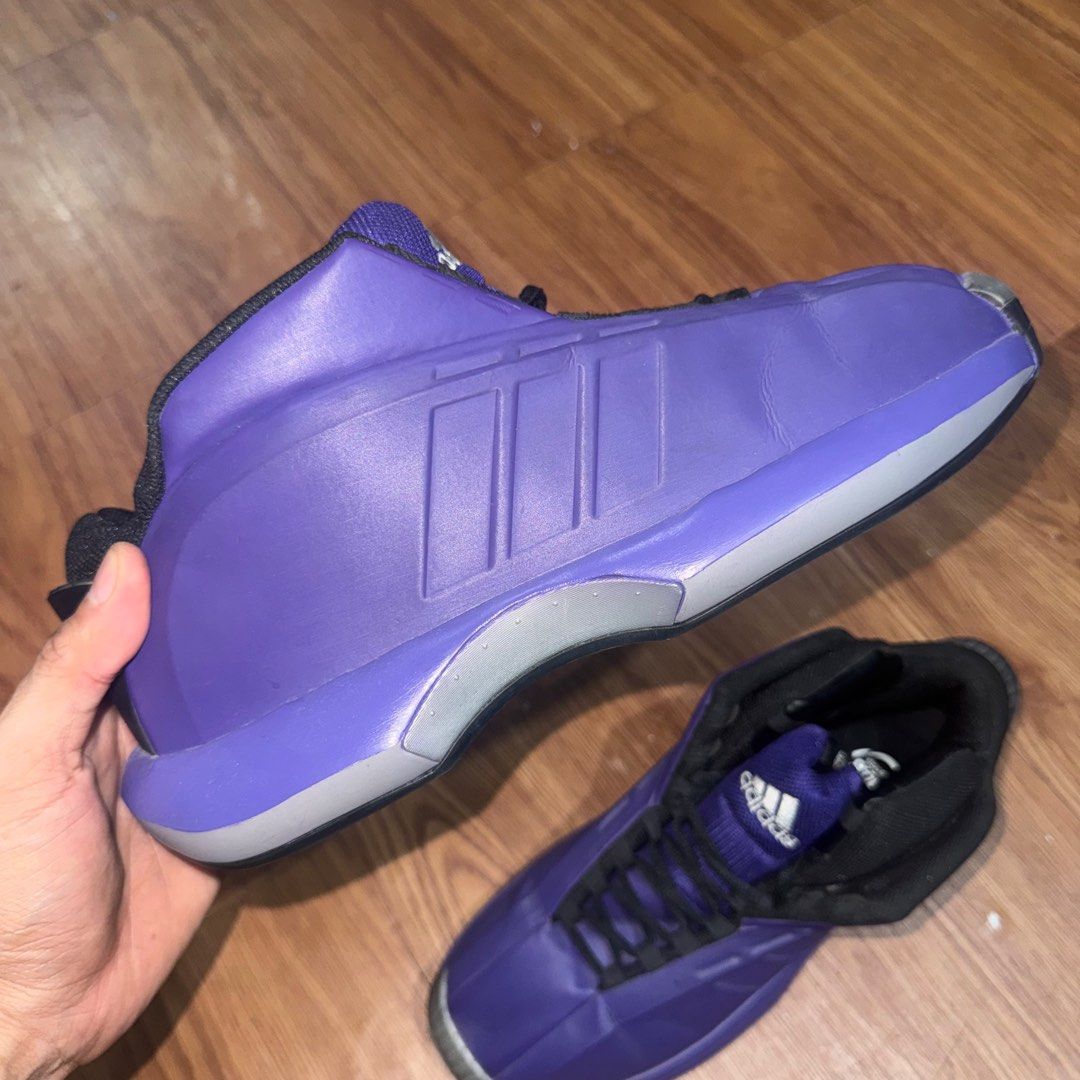 Adidas Crazy 1 Kobe Regal Purple (Category: Sneakers) located in Cainta. Submitted by JT360 (Listing ID 1428940906, Image 2). Description: ✅ Decluttering-Preloved item ✅ size 8.5us ✅ custom painted midsole ✅ No box - what you see is what you get ✅ Location: angono,rizal ❌ Shipping not included ❌ No cod:) .