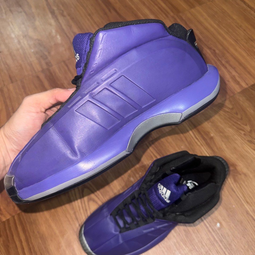 Adidas Crazy 1 Kobe Regal Purple (Category: Sneakers) located in Cainta. Submitted by JT360 (Listing ID 1428940906, Image 3). Description: ✅ Decluttering-Preloved item ✅ size 8.5us ✅ custom painted midsole ✅ No box - what you see is what you get ✅ Location: angono,rizal ❌ Shipping not included ❌ No cod:) .