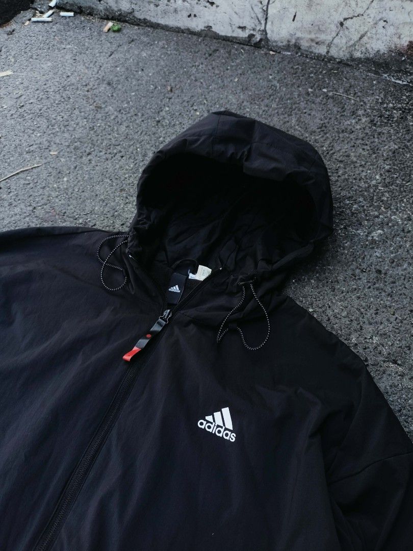Adidas jacket full zip hoodie (Category: Coats, Jackets and Outerwear) located in Pasig City. Submitted by mylene_thriftshop (Listing ID 1428845081, Image 2). Description: ADIDAS Jacket full zip Brand new condition No issue width 24 length 30 Color rate: 10/10 500 + Shipping fee Location metro manila Can ship nationwide.