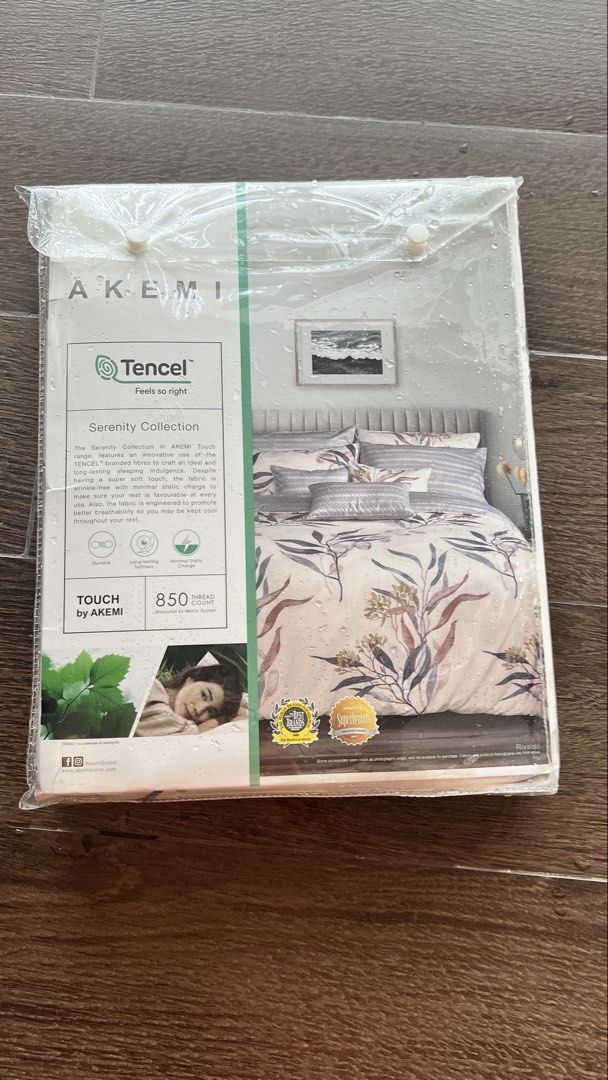 Akemi Tencel Touch Serenity Collection King-size fitted bedsheet (850 threadcount) (Category: Bedding & Towels) located in Singapore. Submitted by panerex (Listing ID 1304864622, Image 2). Description: Feel free to compare to online shops & platforms ; pretty sure my pricing is more competitive for the same range and size. No quilt or quilt cover included. Akemi Tencel Touch Serenity Collection King-size fitted bedsheet (850 threadcount) Brand ne
