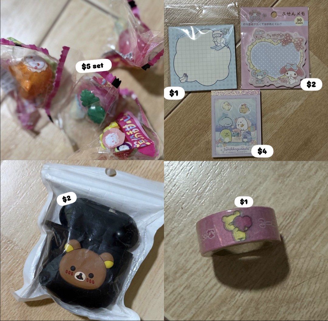 Assorted items (Category: Character Goods) located in Singapore. Submitted by rawrrrdino (Listing ID 1428927563, Image 1). Description: 📦 Mailing: $3 🚫 No meet-ups .