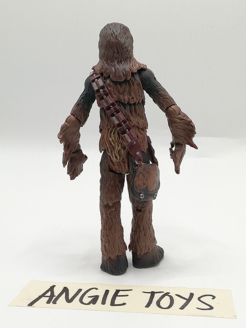Authentic Hasbro Star Wars Chewbacca 3.75" Action Figure (Category: Figurines & Statues) located in Davao. Submitted by angiesvintagetoyshoppe (Listing ID 1428853495, Image 2). Description: Character: Chewbacca (Wookiee Co-pilot) Brand: Authentic Hasbro Scale: 3.75-inch Condition: Preloved / Loose. Missing Bowcaster weapon. Figure is well-articulated with minimal paint wear. What you see is what you get. Please review the pictures for the actual 