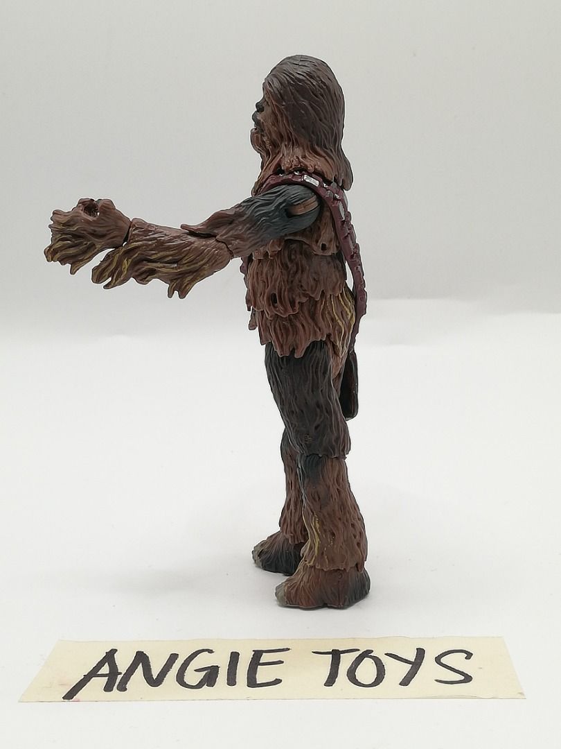 Authentic Hasbro Star Wars Chewbacca 3.75" Action Figure (Category: Figurines & Statues) located in Davao. Submitted by angiesvintagetoyshoppe (Listing ID 1428853495, Image 3). Description: Character: Chewbacca (Wookiee Co-pilot) Brand: Authentic Hasbro Scale: 3.75-inch Condition: Preloved / Loose. Missing Bowcaster weapon. Figure is well-articulated with minimal paint wear. What you see is what you get. Please review the pictures for the actual 