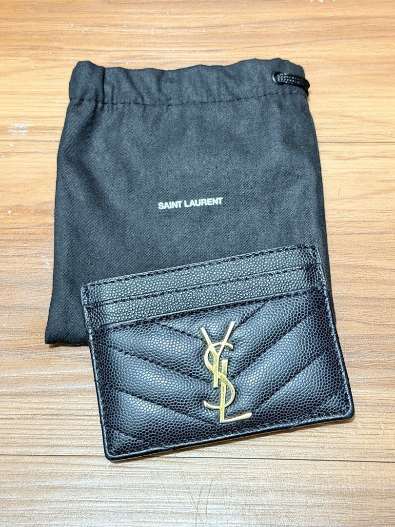 Authentic YSL Card Holder (Category: Luxury Bags & Wallets) located in Manila. Submitted by luxe.shop (Listing ID 1428813755, Image 2). Description: With Dustbag Only.