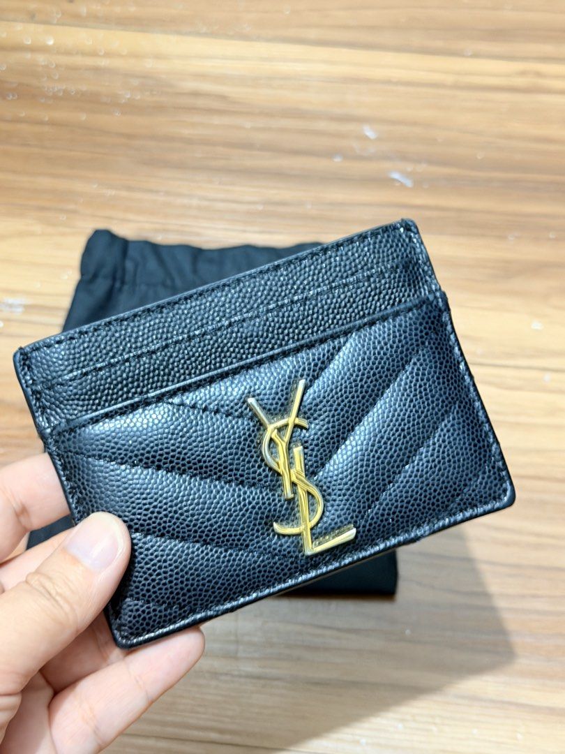 Authentic YSL Card Holder (Category: Luxury Bags & Wallets) located in Manila. Submitted by luxe.shop (Listing ID 1428813755, Image 1). Description: With Dustbag Only.