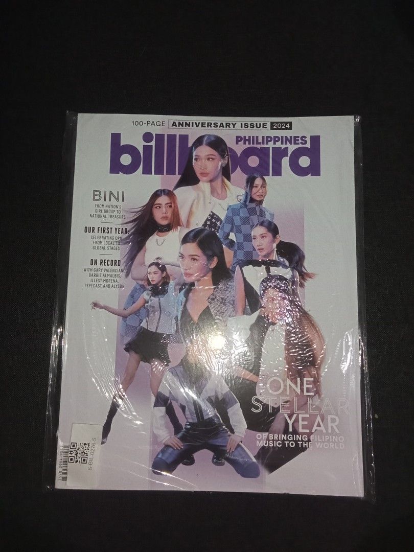 BINI Billboard Philippines Anniversary Issue 2024 (Category: Magazines) located in Imus. Submitted by rulesslave (Listing ID 1428969707, Image 1). Description: wts lfb ph BINI Billboard Philippines Anniversary Issue Magazine - 350 — dm if inch — payo — sf shouldered by buyer mop: gcash mod: jnt .