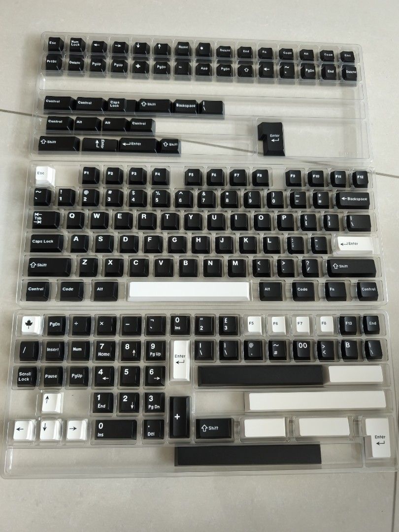 Black and White ABS keycaps493997058645698560