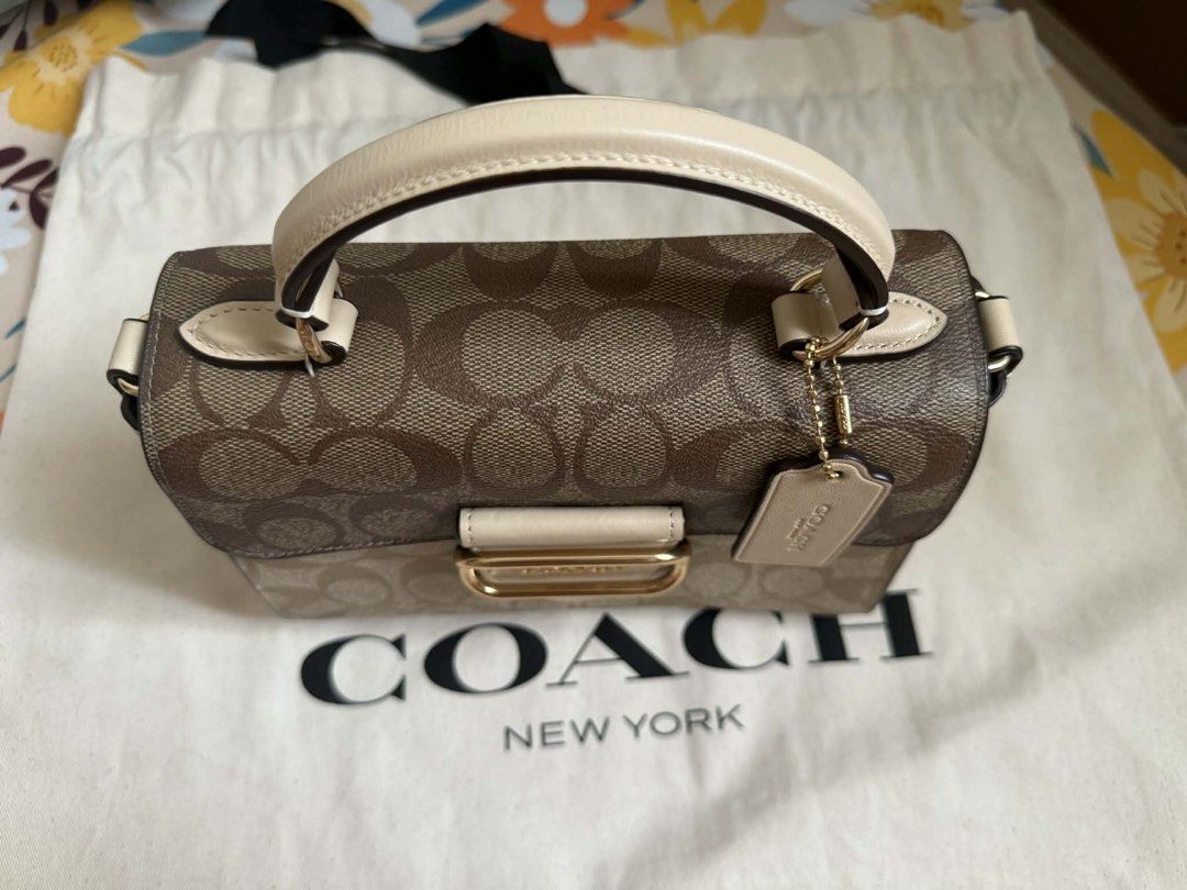 Coach Morgan Top Handle Satchel Bag (Category: Luxury Bags & Wallets) located in Caloocan City. Submitted by kym333 (Listing ID 1428888194, Image 2). Description: Guaranteed Authentic‼️ NEGOTIABLE TO SURE BUYER Used once! In pristine condition Malinis, makinis pwedeng pwede sa maarte at maselan. NO ISSUE! What you see is what you get. Check all you want Actual pic posted.