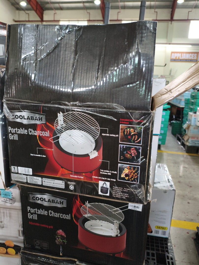 Coolabah Portable Charcoal Grill (Category: BBQ, Grills & Hotpots) located in Manila. Submitted by hmrgrace5. (Listing ID 1428808594, Image 2). Description: Coolabah Portable Charcoal Grill is perfect for outdoor cooking. It features an adjustable cooking grill and comes with a carry bag for easy transport. The grill is designed for easy assembly and is suitable for various grilling needs. It is a compact and portable solution for your grilling n