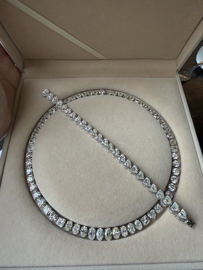 Diamond Necklace and Bracelet Set (Category: Necklaces) located in Manila. Submitted by troddetrading (Listing ID 1428884689, Image 2). Description: ✨ FOR SALE: Luxury Diamond Set ✨ Own timeless elegance and unmatched brilliance 💎 🔹 Diamond Necklace ▪️ 63 diamonds ▪️ 1 carat each stone ▪️ Total: 63 carats ▪️ With GIA Certificates 💰 Price: ₱11,340,000 🔹 Heart Diamond Bracelet ▪️ 25 pcs heart-shaped diamonds ▪️ With GIA Certificates 💰 Price: ₱