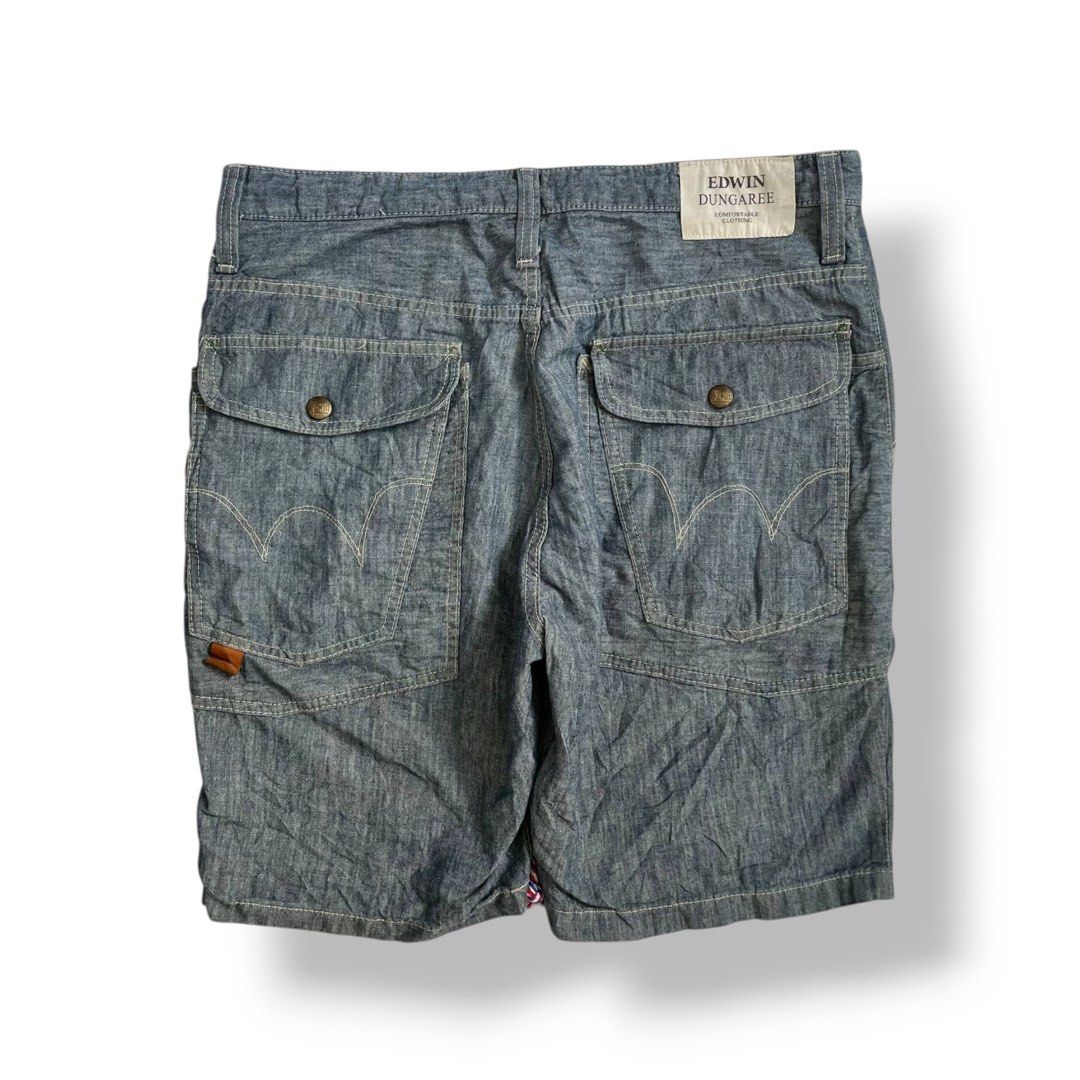 EDWIN DUNGAREE SHORT COTTON X BANANA (Category: Shorts) located in Imus. Submitted by streetgrails.ph (Listing ID 1424787730, Image 1). Description: EDWIN DUNGAREE SHORT 34x20, hem: 10 This Edwin jorts look clean and nice thanks to their condition, stitching, and the back pocket with a double-layer design. in excellent condition 9/10 color rate no issue imus cav loc! 📍 courier/mode of delivery: j&t or lalamove mode of payment: payment first thru