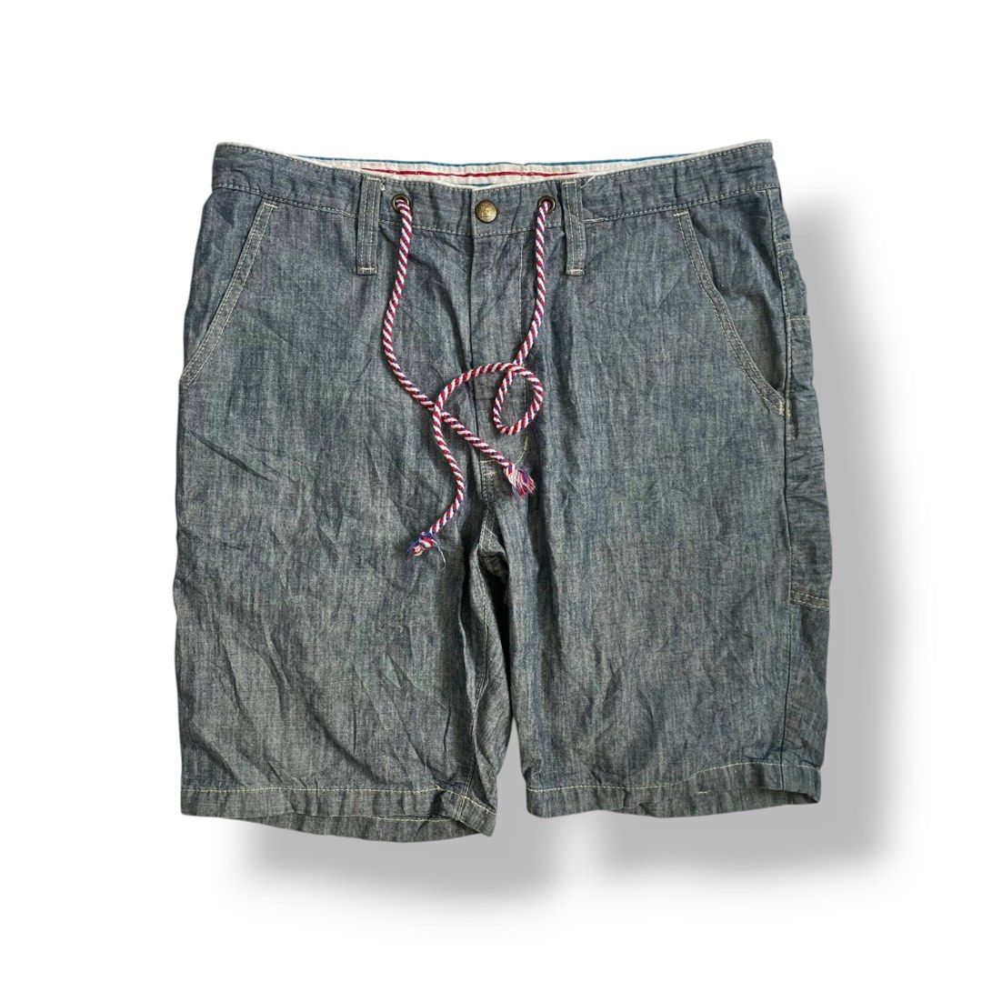 EDWIN DUNGAREE SHORT COTTON X BANANA (Category: Shorts) located in Imus. Submitted by streetgrails.ph (Listing ID 1424787730, Image 2). Description: EDWIN DUNGAREE SHORT 34x20, hem: 10 This Edwin jorts look clean and nice thanks to their condition, stitching, and the back pocket with a double-layer design. in excellent condition 9/10 color rate no issue imus cav loc! 📍 courier/mode of delivery: j&t or lalamove mode of payment: payment first thru