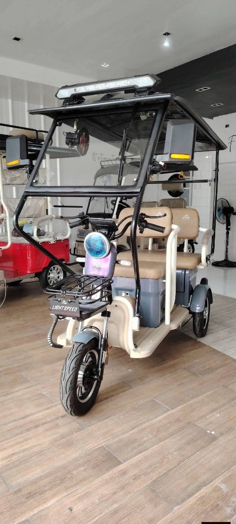 Ebike Affortable Electric 3 wheels (Category: Home Improvement Tools & Accessories) located in Manila. Submitted by dolorchris69891 (Listing ID 1428894312, Image 3). Description: Affordable Electric 3-Wheels! LightSpeed V8 MAX! Aesthetic Design! Powered By 1000 Watts Motor 48v 20ah Battery Lead Acid Size 10 Tube Less Tires Aesthetic Design! With Crownlight With Mini Fan With Automatic Wiper With Sidemirror With Trapal.
