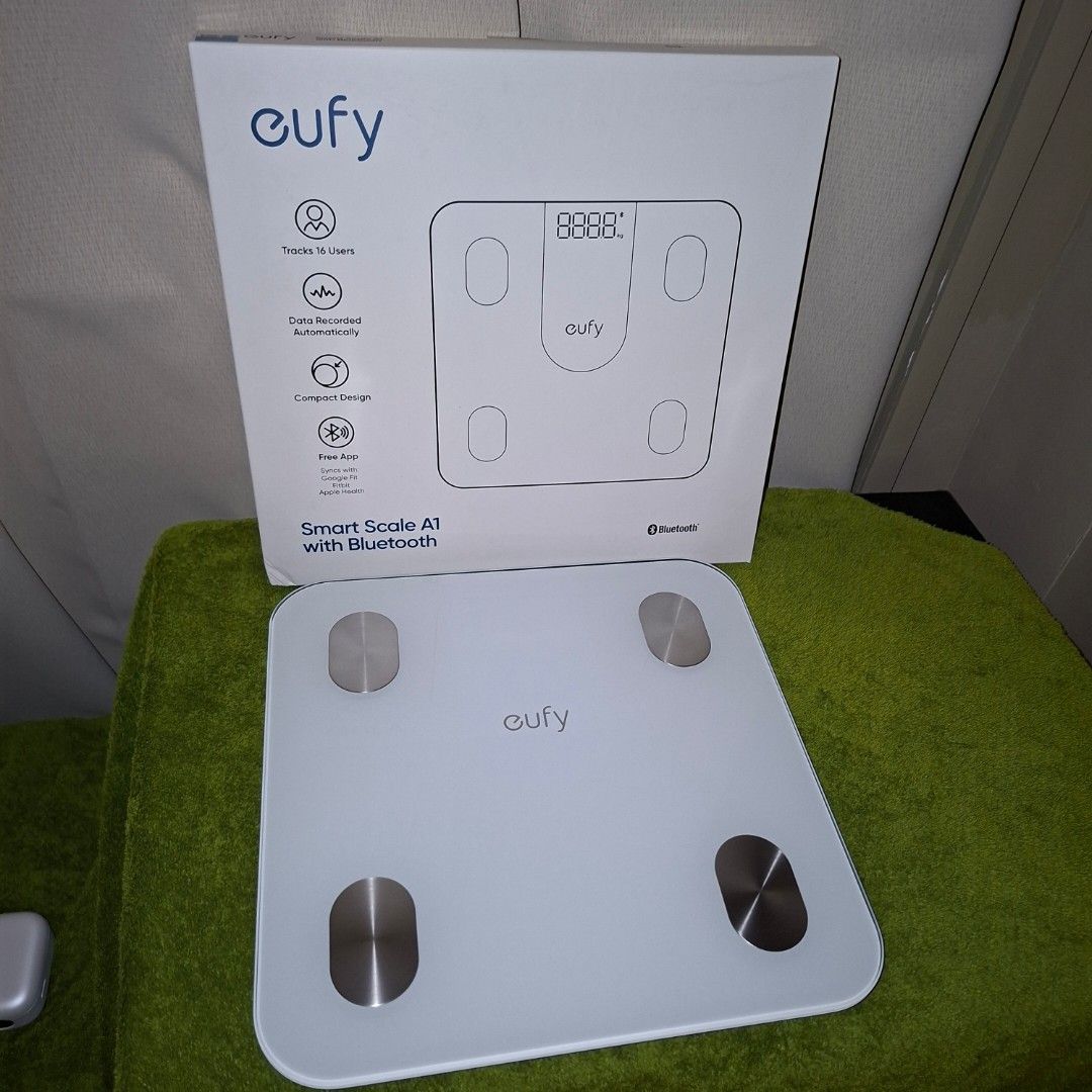 Eufy Smart Scale A1 with Bluetooth (Category: Health Monitors & Weighing Scales) located in Pasig City. Submitted by fasttech01 (Listing ID 1428936960, Image 1). Description: This is available as long as this is posted/visible listing. You may message me with the answer to the following questions once you are fully decided to purchase, should you need further thinking and canvassing you may just save the listing for future reference. 1. Will you 