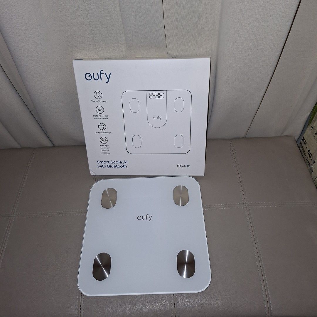 Eufy Smart Scale A1 with Bluetooth weight (Category: Health Monitors & Weighing Scales) located in Pasig City. Submitted by fasttech01 (Listing ID 1428937007, Image 3). Description: This is available as long as this is posted/visible listing. You may message me with the answer to the following questions once you are fully decided to purchase, should you need further thinking and canvassing you may just save the listing for future reference. 1. Wi