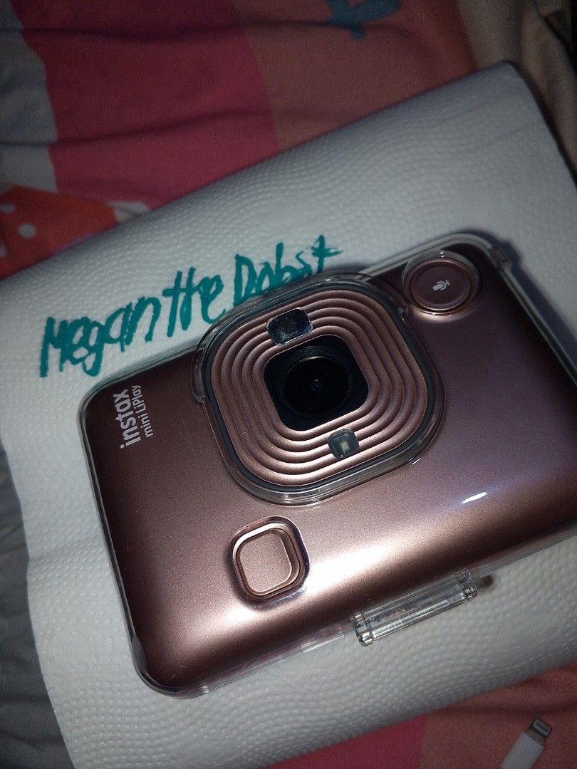 Fujifilm Instax Mini LiPlay - Rose Gold (Category: Cameras) located in Makati City. Submitted by meghantherobot (Listing ID 1428930307, Image 2). Description: no issues, nothing at all - i have the box i have the original charger and will give free case. .