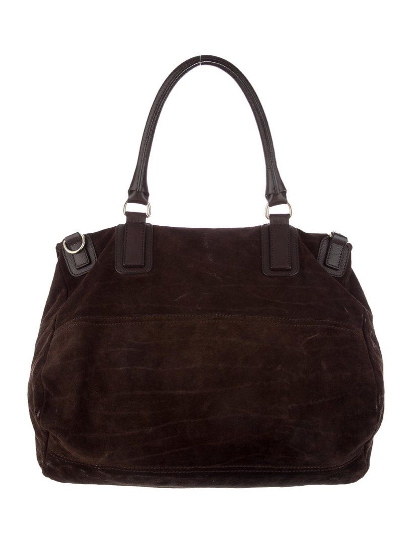 Givenchy Pandora in Suede Leather (Large) (Category: Luxury Bags & Wallets) located in General Trias. Submitted by laladeclutters (Listing ID 1428892029, Image 3). Description: Excellent condition! This is such a rare type of Pandora. With a beautiful Dark brown suede leather and gold tone hardware. You can wear it as shoulder bag or a cross-body with its detachable strap. The veining of the leather isn't a flaw but a character. A proof that this