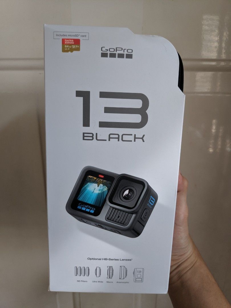 GoPro hero 13 black bundle set (brandnew sealed) (Category: Cameras) located in Manila. Submitted by jafleya (Listing ID 1428849977, Image 3). Description: Bundle set edition (not standard) included in the box Sandisk extreme 64 gb card GoPro hardcase GoPro battery 1pc GoPro buckle GoPro thumbscrew GoPro charging cable GoPro box,sticker and manuals Location San Andres Malate Manila Last price posted! .