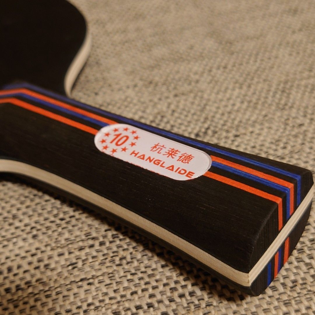 Un-used 10 Stars Table Tennis Racket Blade + 2 Brand New Orange / Blue ...