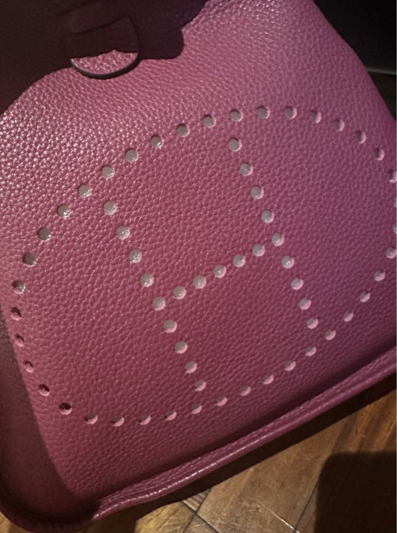 Hermes Evelyne III PM Bag (Category: Luxury Bags & Wallets) located in Quezon City. Submitted by lux4less4u (Listing ID 1428816811, Image 2). Description: Hermes-Pre Owned 2019-Evelyn 3 Troyes PM perforated leather shoulder bag. Replaced dustbag. Still in good condition rank A-B Guaranteed Authentic or ur money back. Pick up available. .