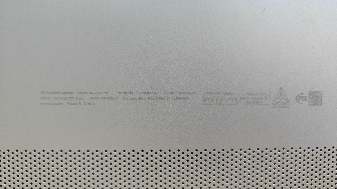 HP Pavilion Laptop 14-ce0xxx412356529536389122