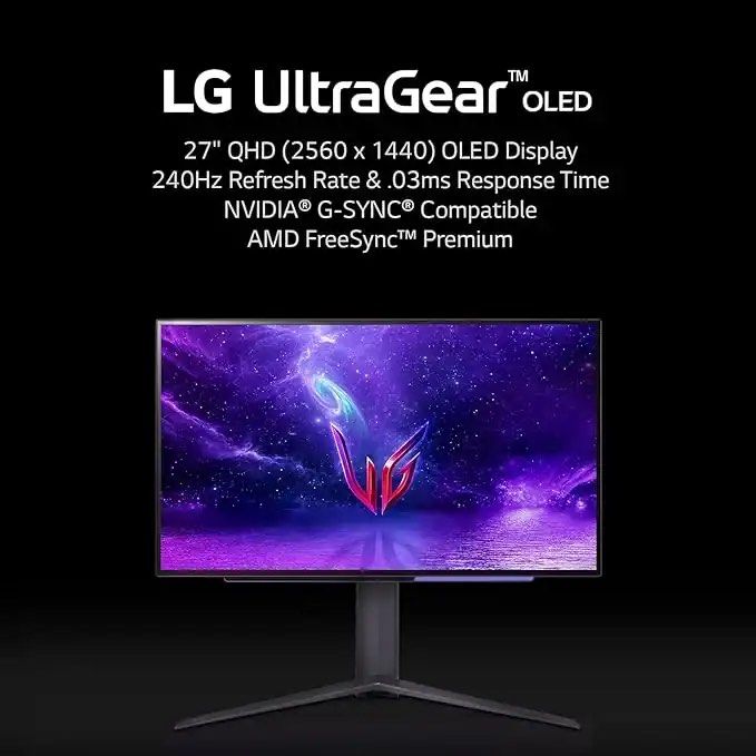 LG UltraGear 27GR95QE-B 27" QHD OLED gaming monitor - 240Hz / 0.03ms ...