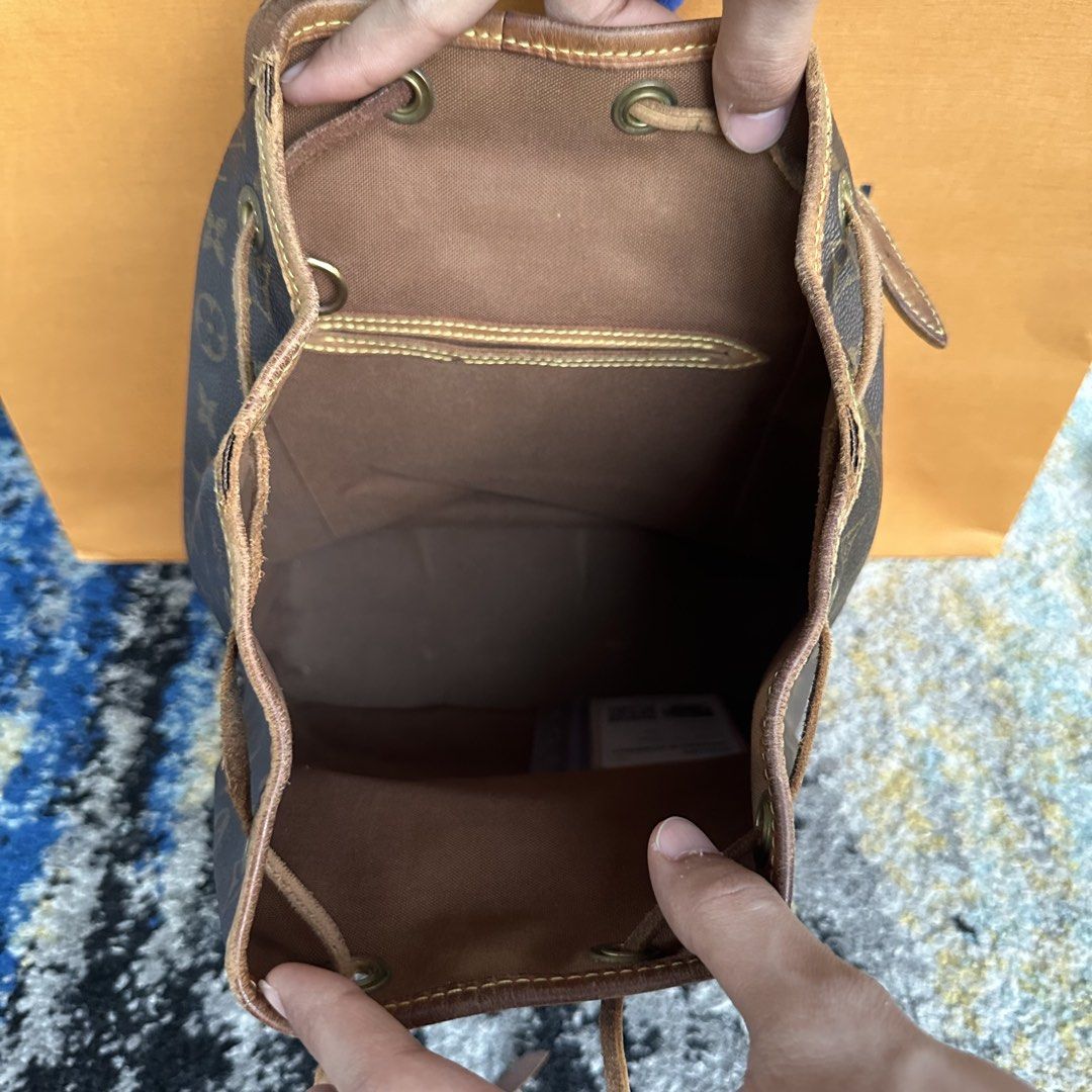 Louis Vuitton Montsouris Backpack (Category: Luxury Bags & Wallets) located in Paranaque City. Submitted by changingclassic (Listing ID 1428938973, Image 3). Description: Louis Vuitton Montsouris backpack -Authentic 💯 -Includes paperbag, dustbag, entrupy -Actual photos posted, what you see what you get -Sign of used kindly check all the attached photos DM FOR INTERESTED.