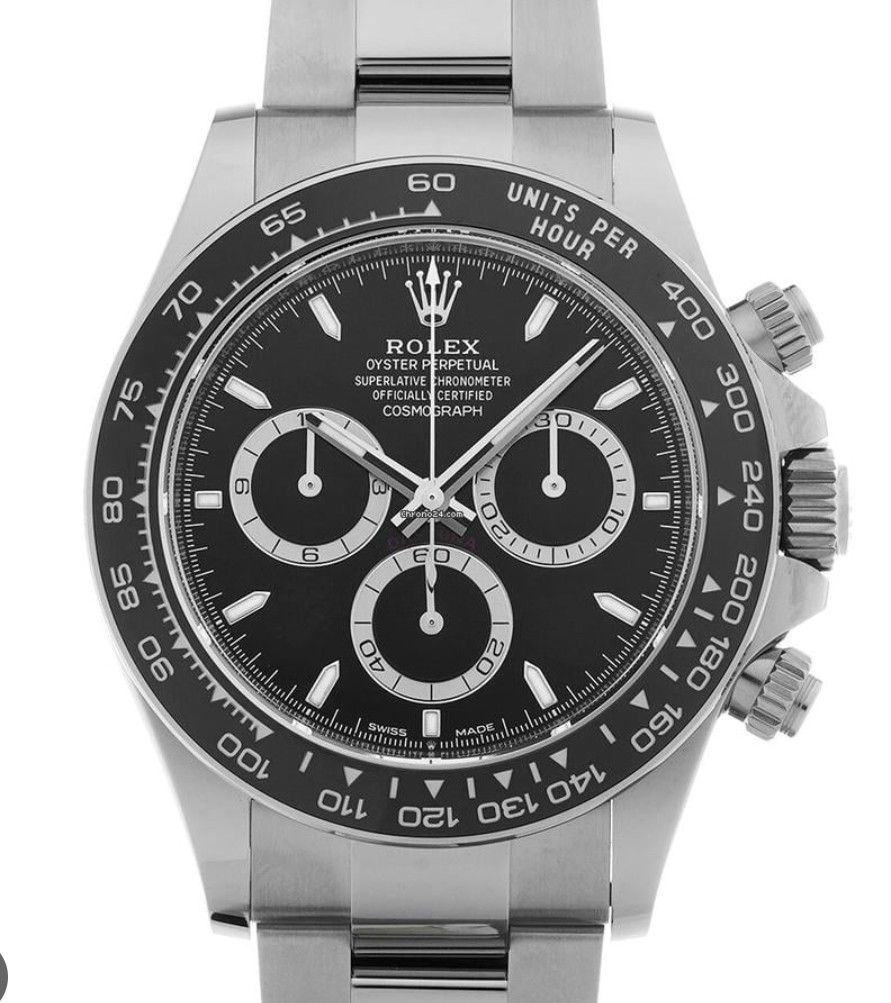 March 2026 New Rolex Daytona Godzilla Oyster 126500LN 126500 Black Dial (Category: Watches) located in Singapore. Submitted by marosaur (Listing ID 1428947143, Image 1). Description: BNIB, full set..