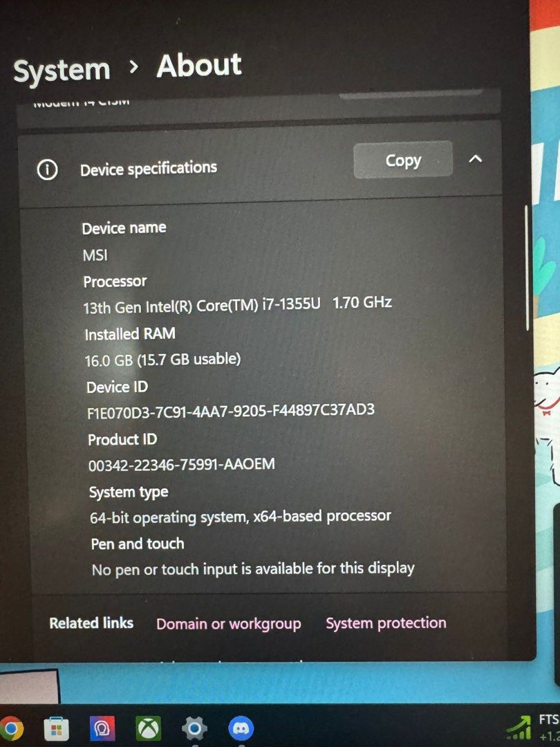 MSI Modern 14 C13M Laptop - i7-1355U412354180148766722