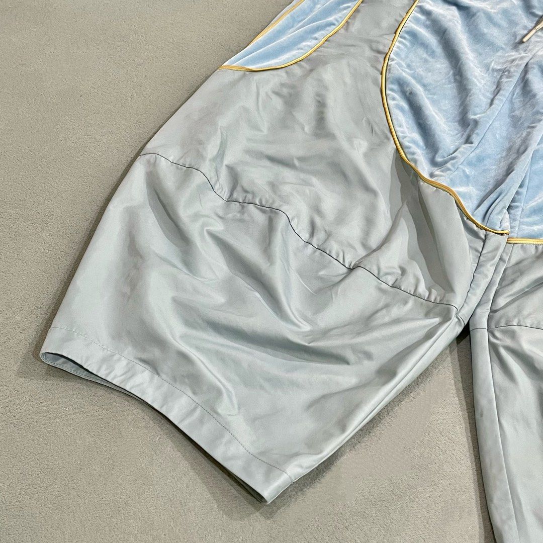 namesake eighth wide track pants 絨毛布拼接廓形褲, 他的時尚, 褲子