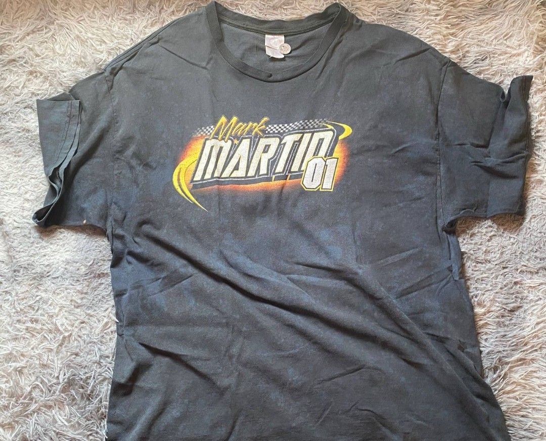 Nascar Mark Martin 2007 Shirt (Category: Tshirts & Polo Shirts ) located in Paranaque City. Submitted by tofu.vntg (Listing ID 1428955411, Image 2). Description: -NASCAR Mark Martin Dated 2007 Shirt -Dimes: 23.5 x 31 -Delta Pro Weight Tag -Issue/s: Faded color, faded&crack prints, bleach staints, penholes&pinholes, lose stitches Open for offers 🫡 📌 Please Read Before Purchasing • All items are vintage / thrifted – expect normal signs of wear du