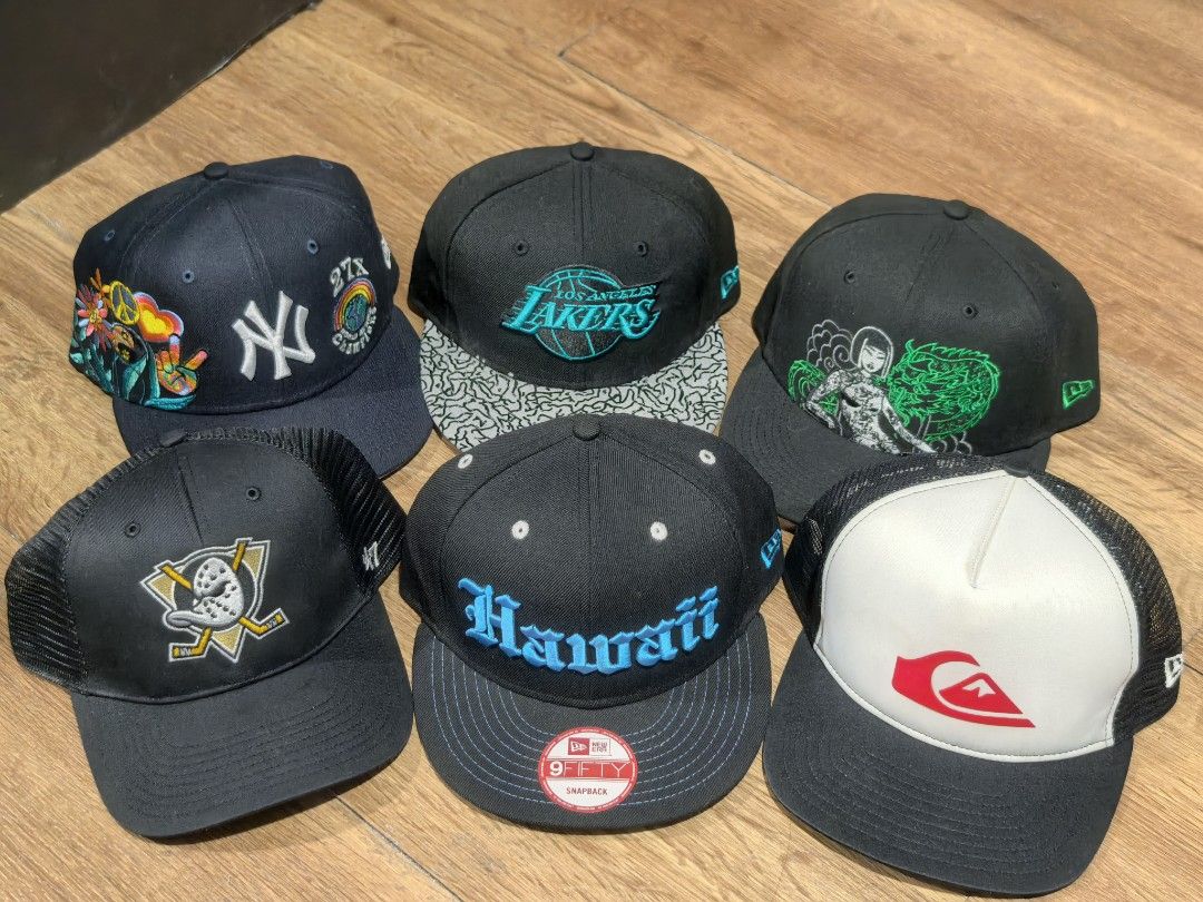 New Era and 47 brand caps (Category: Caps & Hats) located in Quezon City. Submitted by silentbozz (Listing ID 1428916792, Image 1). Description: selling if as pack 4 pcs caps for 3500 pesos New Era 59Fifty NY size 7 ⅝ - 1000 New Era 59Fifty LA Lakers size 7¼ - 500 (SOLD)New Era TKDK 9Fifty cap 47 brand Mighty Ducks - 1000 New Era 9Fifty Hawaii - 1500 (SOLD)New Era 9Fifty Quicksilver sample cap all original.