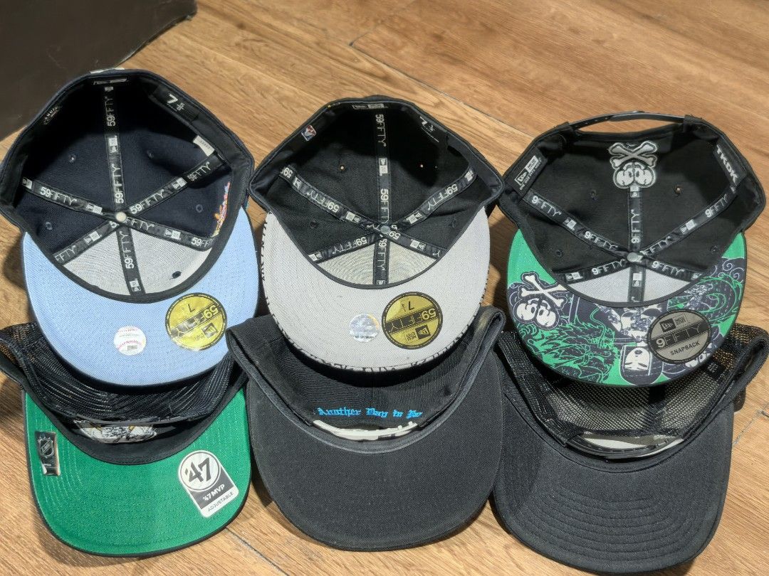 New Era and 47 brand caps (Category: Caps & Hats) located in Quezon City. Submitted by silentbozz (Listing ID 1428916792, Image 2). Description: selling if as pack 4 pcs caps for 3500 pesos New Era 59Fifty NY size 7 ⅝ - 1000 New Era 59Fifty LA Lakers size 7¼ - 500 (SOLD)New Era TKDK 9Fifty cap 47 brand Mighty Ducks - 1000 New Era 9Fifty Hawaii - 1500 (SOLD)New Era 9Fifty Quicksilver sample cap all original.
