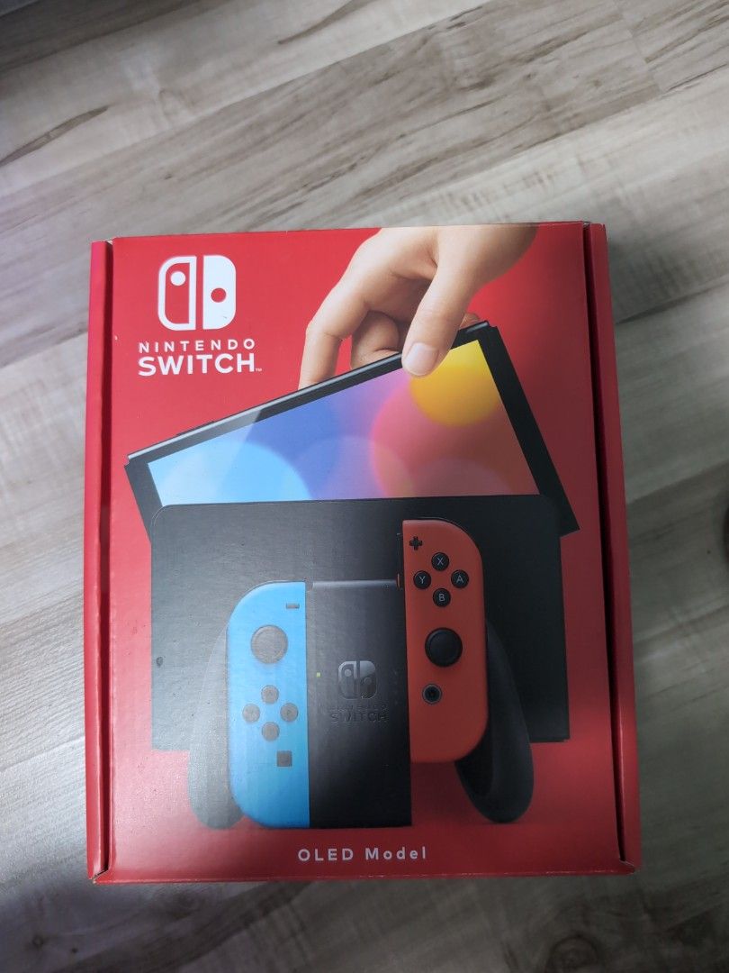 Nintendo Switch OLED Model - Red/Blue Joy-Cons, Video Gaming, Video ...