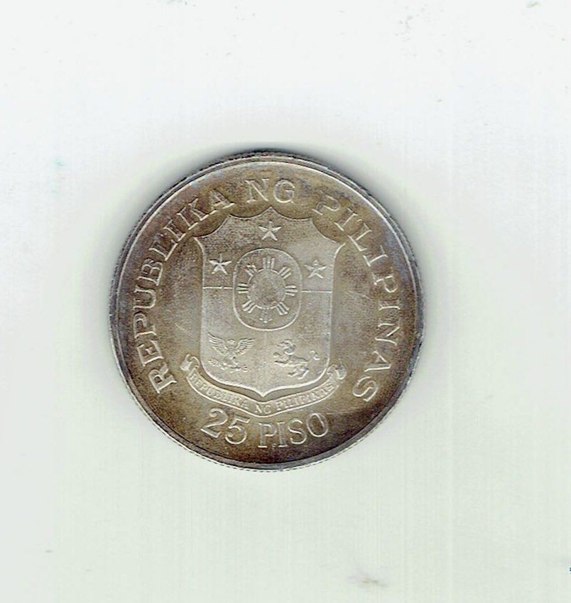 Philippine 25 Peso Coin (Category: Currency) located in Antipolo. Submitted by eppcom (Listing ID 1428898814, Image 2). Description: What you see is what you get 25 Peso Coin from Central Bank issued 1974 .