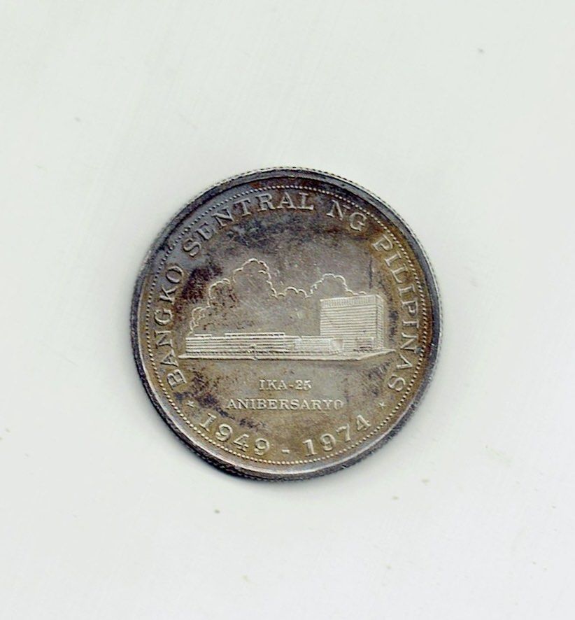 Philippine 25 Peso Coin (Category: Currency) located in Antipolo. Submitted by eppcom (Listing ID 1428898814, Image 1). Description: What you see is what you get 25 Peso Coin from Central Bank issued 1974 .