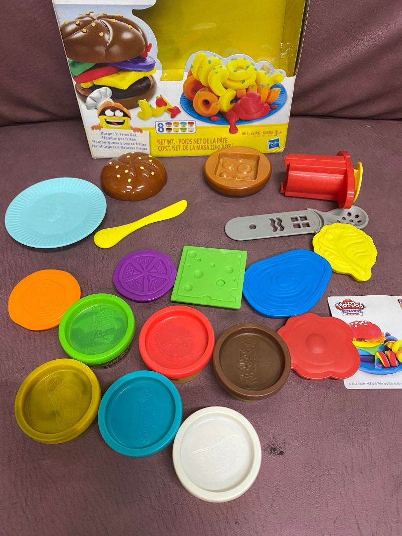 playdoh kitchen burger and fries creation set (Category: Kids Toys) located in Makati City. Submitted by r1property (Listing ID 1428912124, Image 2). Description: pickup location: makati city brand: playdoh model: burger and fries set price: 250php firm condition: preloved no damage , will include used playdoh **pickup anytime at my makati condo **available pa until posted tong ads **as is where is , own rider pickup if papakuha nyo voa grab or l