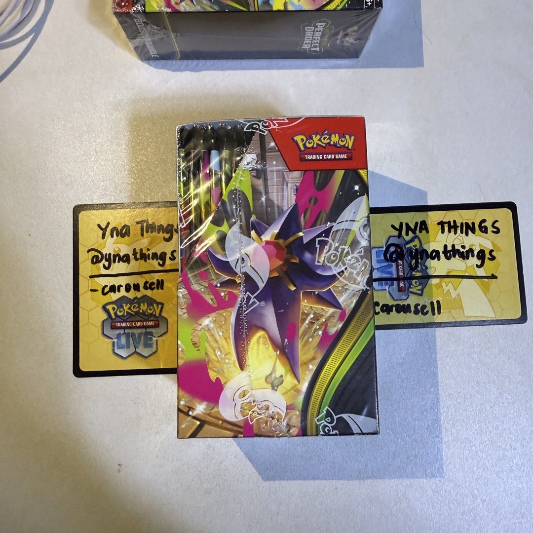 Pokemon TCG Perfect Order Half Booster Box (Category: Card Boxes & Cases) located in Caloocan City. Submitted by ynathings (Listing ID 1428888225, Image 3). Description: Pokemon TCG Perfect Order Half Booster Box 6,500 pesos Serious buyers only. • Sealed Pokemon TCG Perfect Order Half Booster Box • Ideal for collectors and players. • Factory sealed for guaranteed contents. • Great for expanding or starting your collection. PAY AS YOU ORDER MOP: G