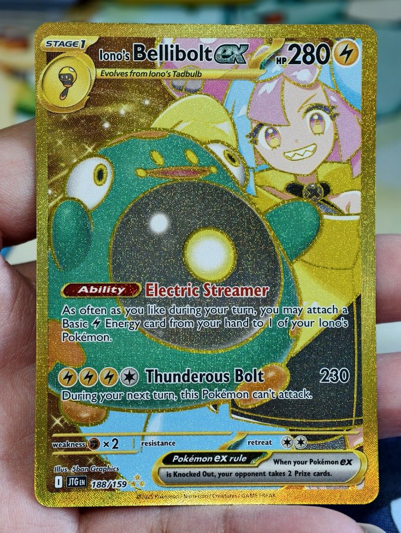 Pokémon Iono's Bellibolt ex 188/159 Journey Together Hyper Rare Holo ...