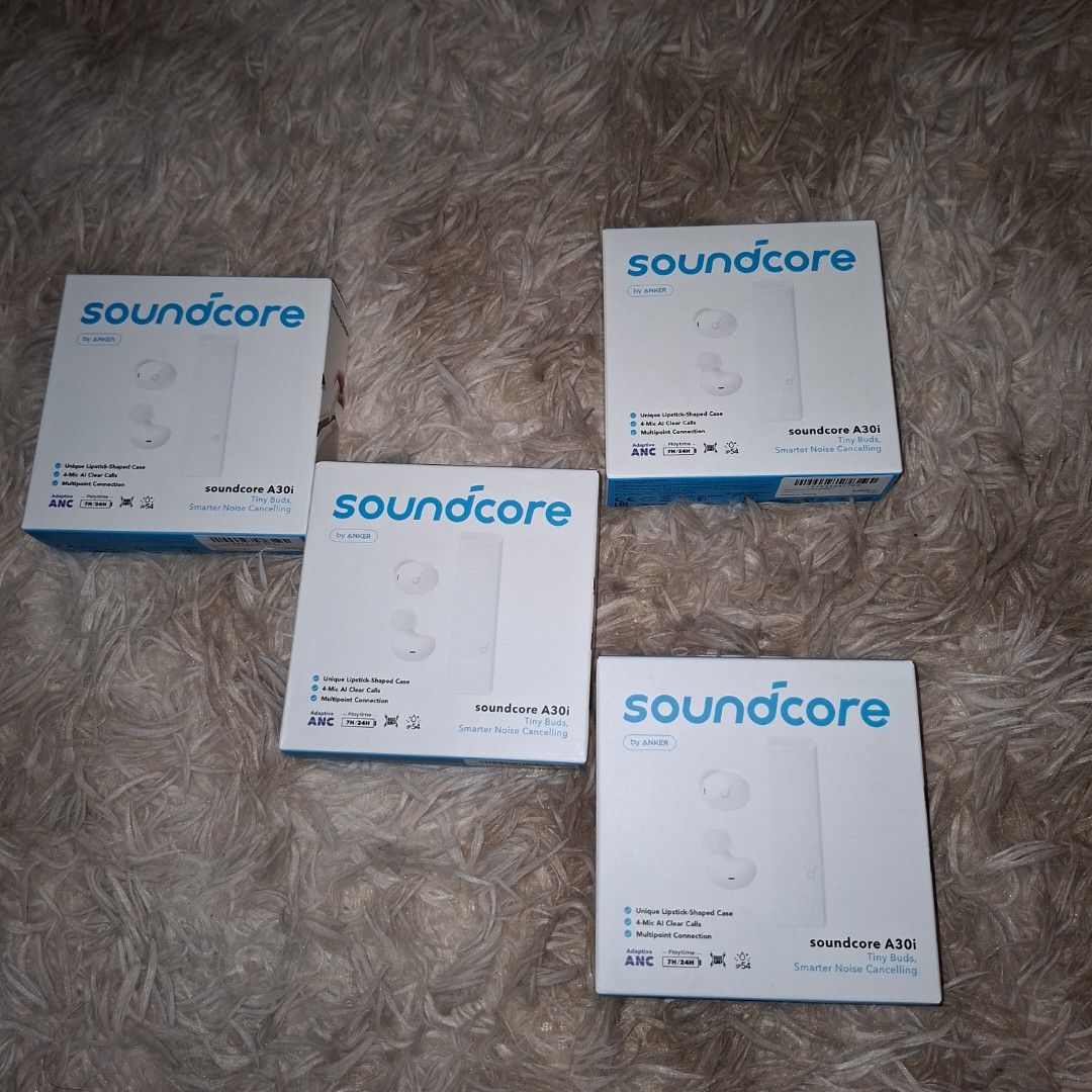 Soundcore A30i True Wireless Earbuds noise canceling (Category: Earphones) located in Pasig City. Submitted by last_price_posted (Listing ID 1428866071, Image 1). Description: This is available as long as this is posted/visible listing. You may message me with the answer to the following questions once you are fully decided to purchase, should you need further thinking and canvassing you may just save the listing for future reference. 1. Will you