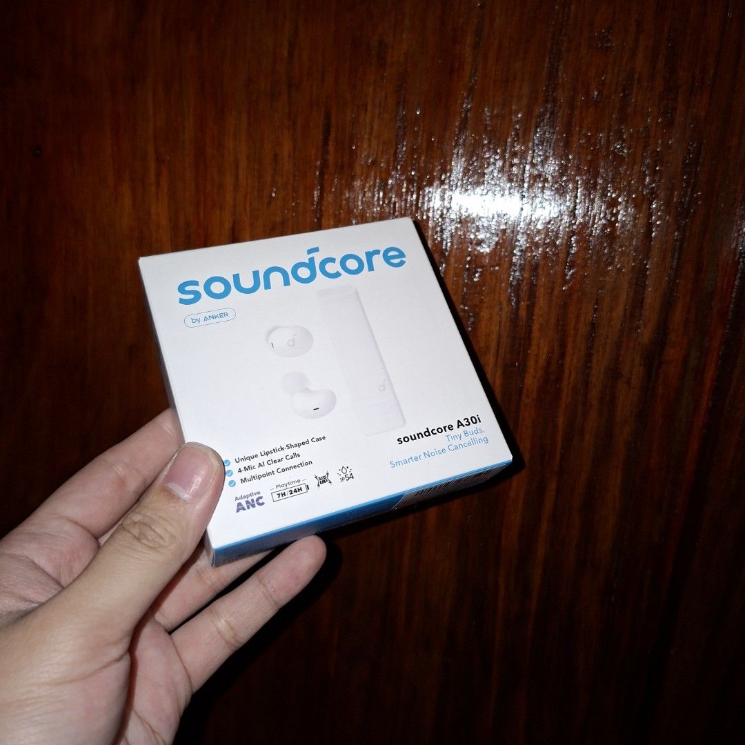 Soundcore A30i True Wireless Earbuds (Category: Earphones) located in Pasig City. Submitted by fasttech01 (Listing ID 1428944059, Image 2). Description: This is available as long as this is posted/visible listing. You may message me with the answer to the following questions once you are fully decided to purchase, should you need further thinking and canvassing you may just save the listing for future reference. 1. Will you be personally picking 