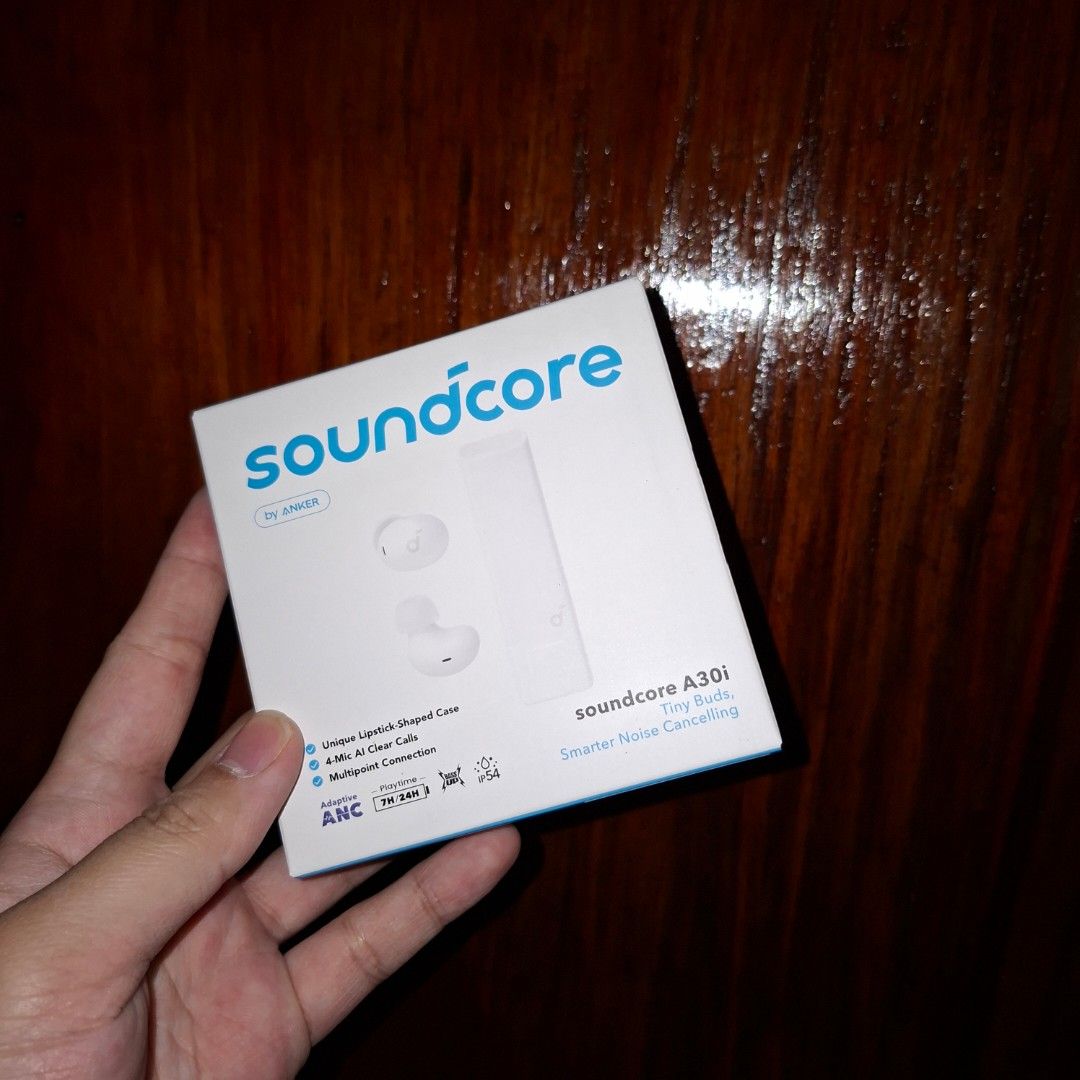 Soundcore A30i True Wireless Earbuds (Category: Earphones) located in Pasig City. Submitted by fasttech01 (Listing ID 1428944059, Image 1). Description: This is available as long as this is posted/visible listing. You may message me with the answer to the following questions once you are fully decided to purchase, should you need further thinking and canvassing you may just save the listing for future reference. 1. Will you be personally picking 