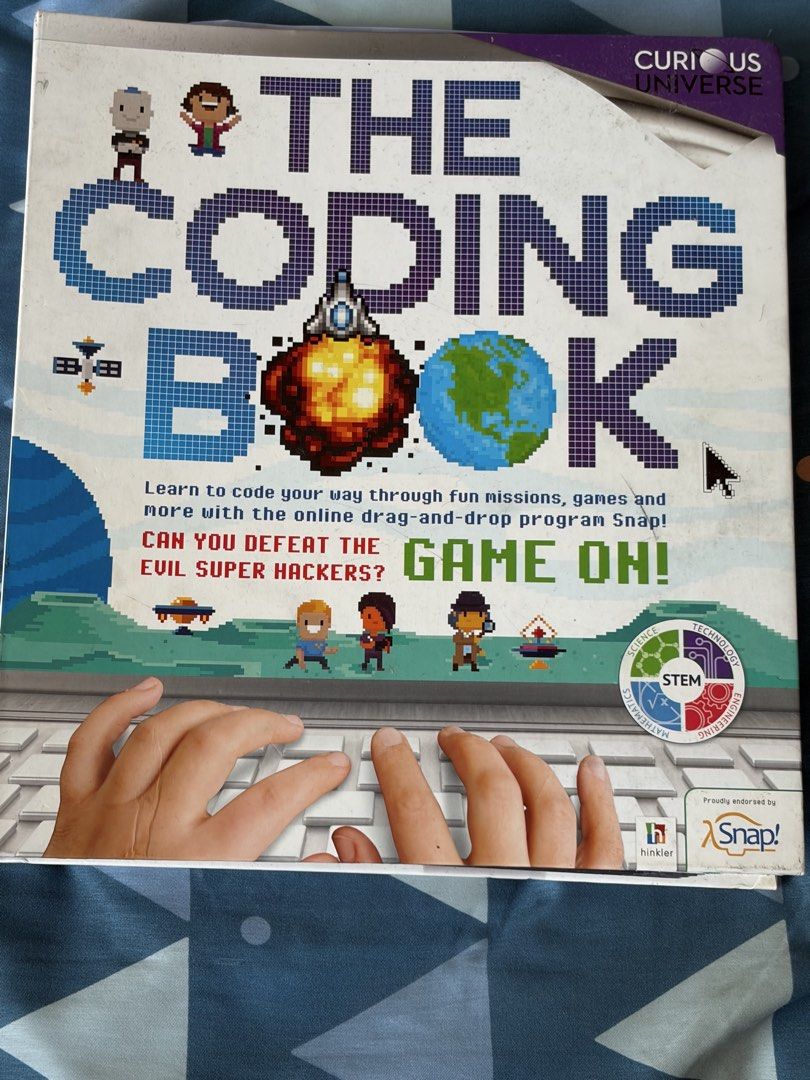 The Coding Book - Learn to Code (Category: Children's Books) located in Singapore. Submitted by decluttero (Listing ID 1428812336, Image 1). Description: Learn to code your way through fun missions, games, and more with the online drag-and-drop program Snap! Perfect for those new to coding or those who want to improve their skills. The Coding Book will help your child foster creativity, strategic thinking and problem-solving skills..