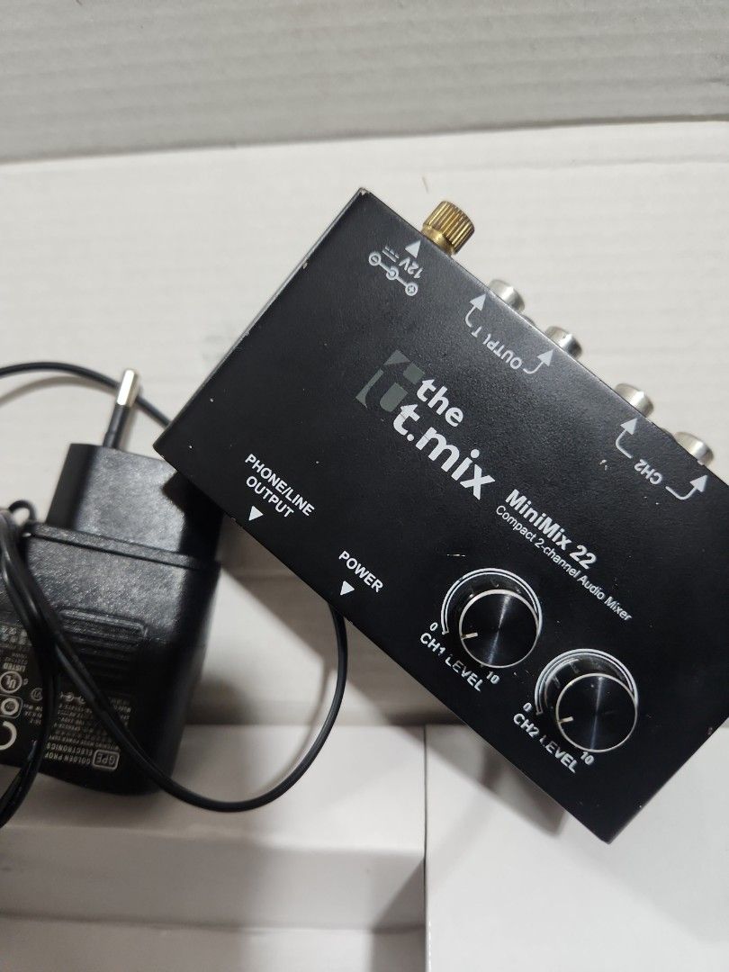 the t.mix MiniMix 22 Compact 2-channel Audio Mixer